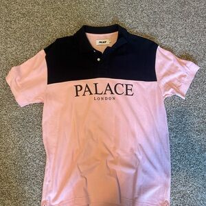 PALACE Pink and Black Polo Shirt
